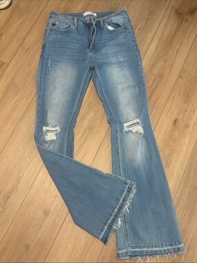 KanCan Light Blue Distressed Flare Jeans